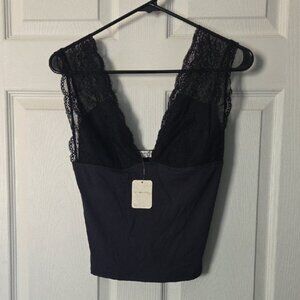 Elegant Black Lace Tank Top